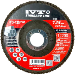Диск лепестковый IVT FD-125/P40 B, 125 мм, зерно 40 Диск лепестковый IVT FD-125/P40 B, 125 мм, зерно 40
