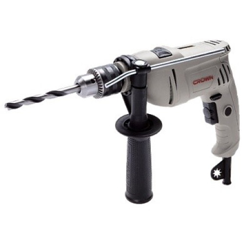 Дрель ударная Crown CT 10065 600Вт/ключевой 13мм патрон/2800rpm/удар/картон коробка