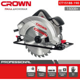Циркулярная пила Crown CT 15188-190, 190 мм, 1500 Вт